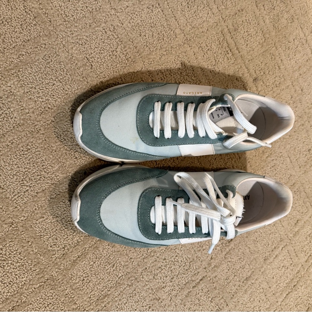 Axel Arigato Green and White Sneakers